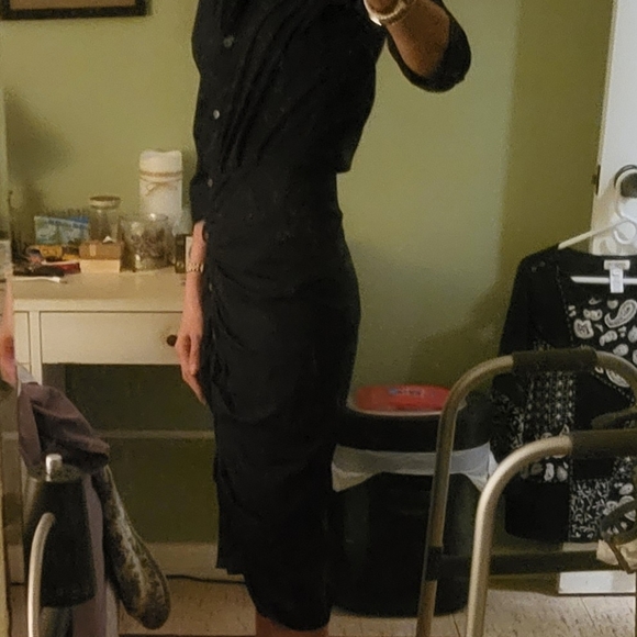 Sexy Veronica Beard Black Paperbag Dress - Picture 9 of 10